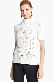 Oscar de la Renta Mock Neck Pullover - Lyst