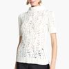Oscar De La Renta Mock Neck Pullover in White (ivory) - Lyst