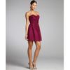 Rebecca Taylor Berry Textured Silk Rose Detail Strapless Dress in Purple (berry) - Lyst