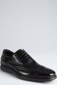 Tod's Black Patent Leather Wingtip Oxfords - Lyst