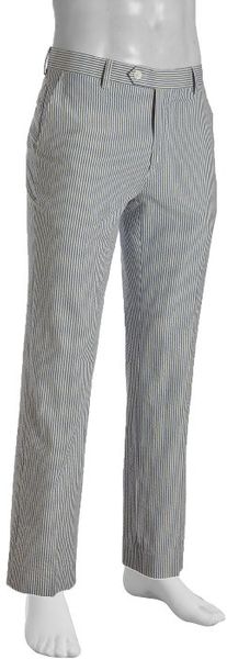 Tommy Hilfiger  Striped Flat Front Seersucker Pants - Lyst