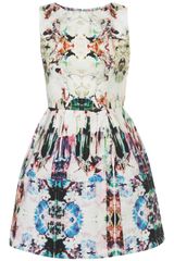 Topshop Camo Print Lantern Dress