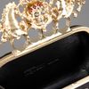 Alexander Mcqueen Embroidered Knuckle Duster Clutch in Multicolor (black) - Lyst