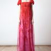 Alexander Mcqueen Floral Printed Chiffon Bustier Gown in Red (red multi) - Lyst