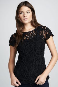 Dallin Chase Soutache Short-Sleeve Top - Lyst