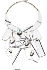 Erickson Beamon Who Are You Mirrored Abstract Bib Necklace