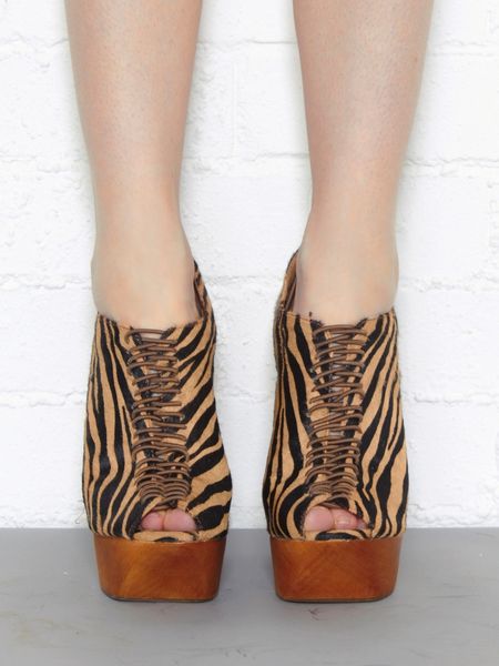 tiger print platform shoes