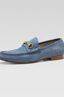 Gucci Roos Suede Bit Loafer - Lyst