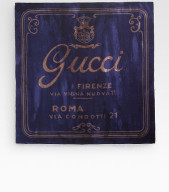 Gucci Silk Square Scarf - Lyst
