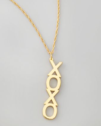 Jennifer Zeuner Vertical Xo Necklace - Lyst