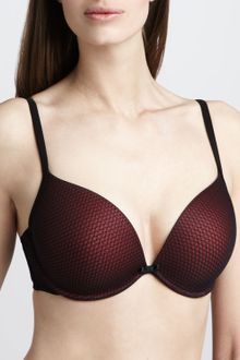 Le Mystere Plunging Pushup Bra Blackred - Lyst