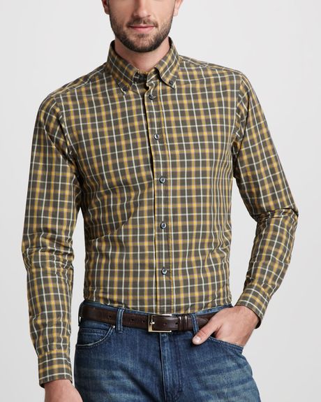 outstanding yellow plaid shirt outfit men
14
