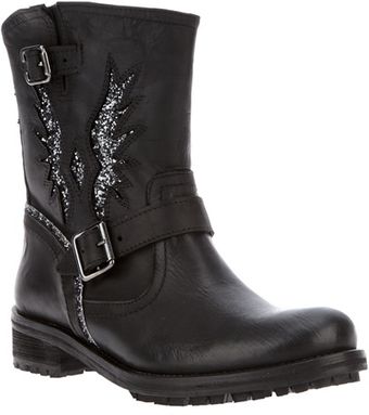 Chiara Ferragni Embellished Biker Boot - Lyst
