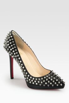 Christian Louboutin Pigalle Plato 120 Studded Leather Pumps - Lyst