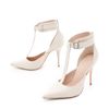 Elizabeth And James Saucy Ankle Cuff Pumps in White (bone) - Lyst