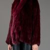 Elizabeth And James Rabbit Fur Coat in Red (merlot) - Lyst