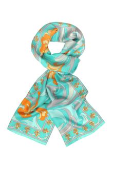 Emilio Pucci Tropicana Light Green Long Silk Scarf - Lyst