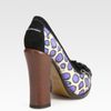 Fendi Austen Satin Suede Platform Pumps in Purple - Lyst