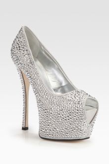 Giuseppe Zanotti Crystalcoated Suede Platform Pumps - Lyst