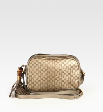 Gucci Sunshine Metallic Microguccissima Disco Bag - Lyst