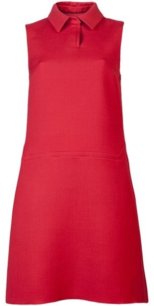 Jil Sander Navy Sleeveless Architectural Dress - Lyst
