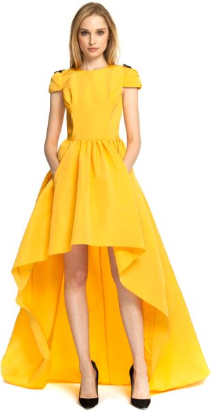 Katie Ermilio Hightolow Hemline Gown - Lyst