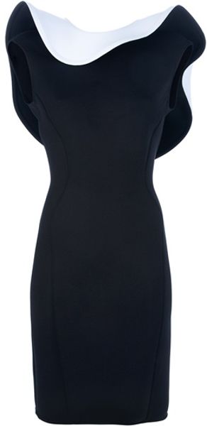 Lanvin Ruffle Collar Dress - Lyst