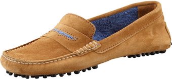 Manolo Blahnik Terry Trimmed Suede Driver Hazel Blue - Lyst