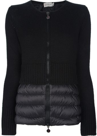 Moncler Zip Padded Cardigan - Lyst