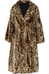 Nina Ricci Leopardprint Faux Fur Coat