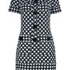 Oscar De La Renta Bouclé Silk Dress in White (black) - Lyst