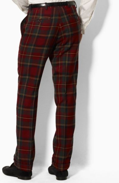 lauren ralph lauren tartan skinny crop pants