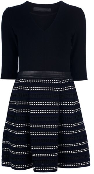 Proenza Schouler Fitted V-Neck Dress - Lyst