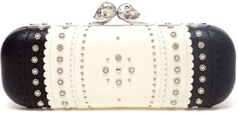 Alexander McQueen Scalloped and Studded Leather Box Clutch - Lyst