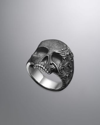 David Yurman Waves Skull Ring - Lyst