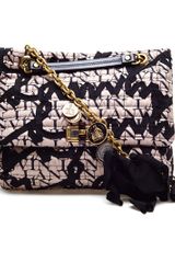 Lanvin Happy Quilted Silk Monogram Bag