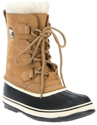 Sorel Shearling Trim Mountain Boot - Lyst