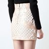 Balmain Velvet and Leather Miniskirt in White - Lyst