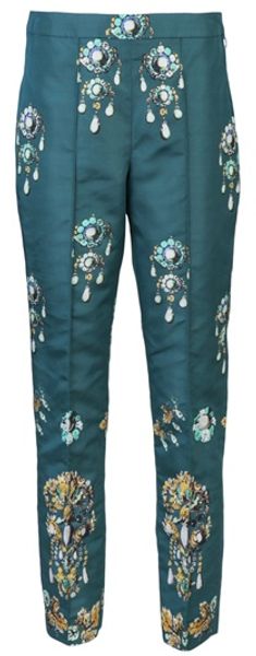 Oscar de la Renta Skinny Trouser - Lyst
