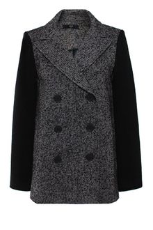 Tibi Bonded Tweed Pea Coat - Lyst