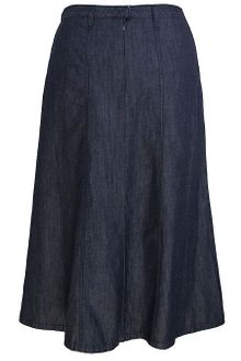 Dash Denim Flare Midi Skirt - Lyst