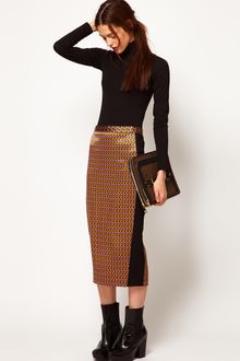 ASOS Collection Asos Geo Print Pencil Skirt - Lyst