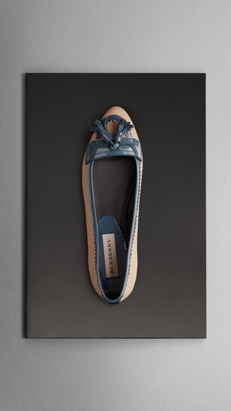 Burberry Brogue Detail Ballerinas - Lyst