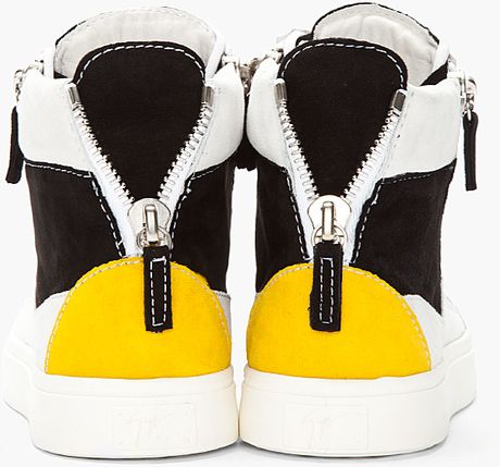 giuseppe zanotti yellow sneakers