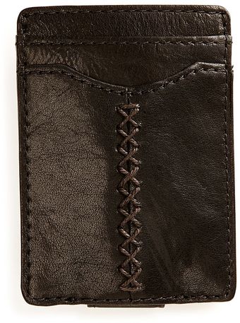 Lucky Brand Criss Cross Stitch Slim Card Case - Lyst