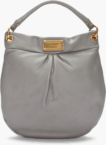 Marc By Marc Jacobs Grey Leather Hillier Hobo Bag - Lyst
