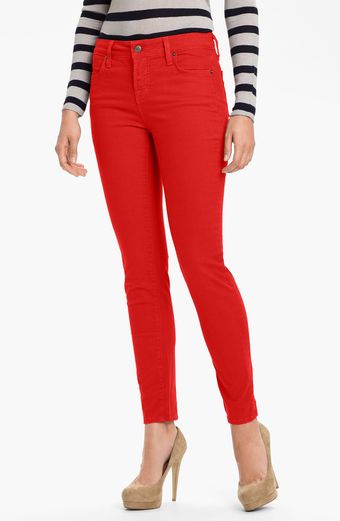 Blue Essence Skinny Twill Ankle Jeans - Lyst