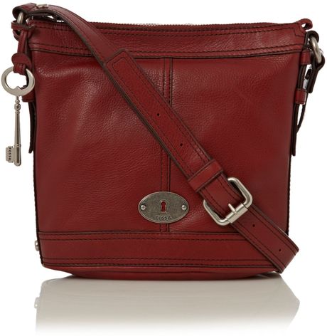 Fossil Maddox Crossbody Bag in Red