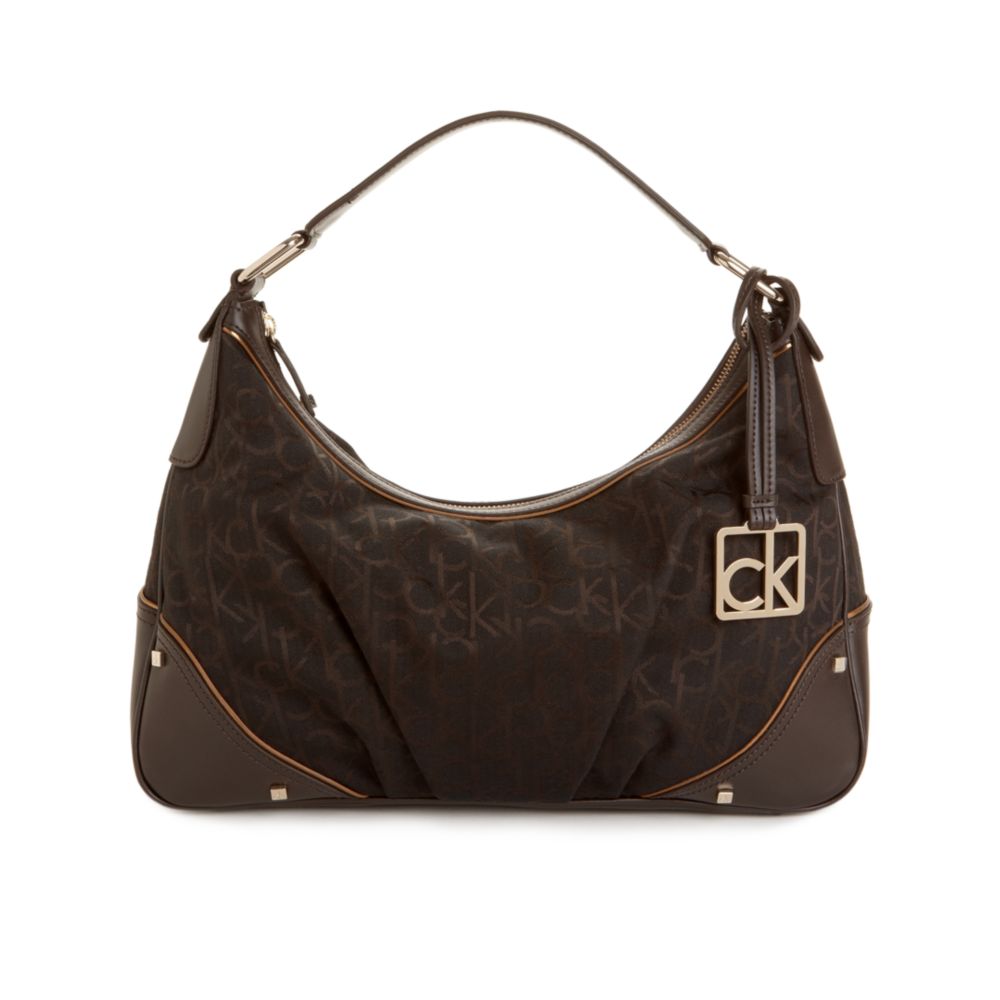 calvin klein hudson monogram hobo bag