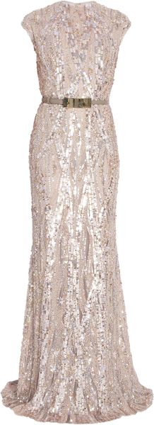 Elie Saab Fully Sequin Gown - Lyst